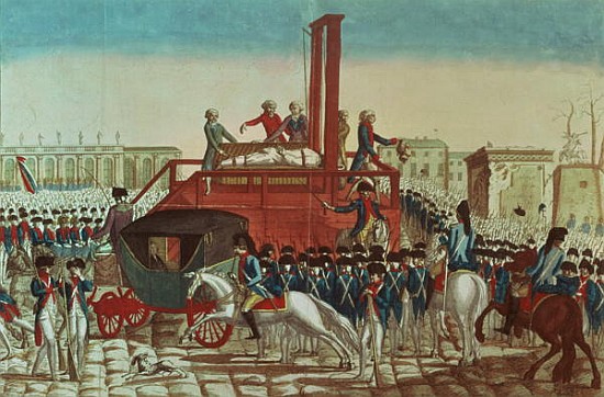 Execution of Louis XVI (1754-93) 21st Ja - French School as art print or hand painted oil.