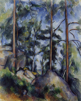 Paul Cezanne Style on Paul C  Zanne   Pines And Rocks