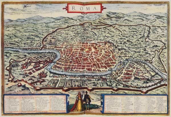 View of Rome from Braun u. Hogenberg