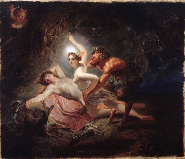 Diana, Endymion and Satyr from Brüllow