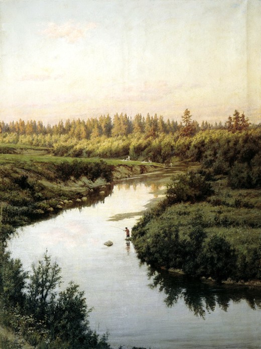 River landscape from Brüllow