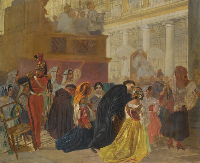 The return of Pope Pius IX to Rome from Brüllow