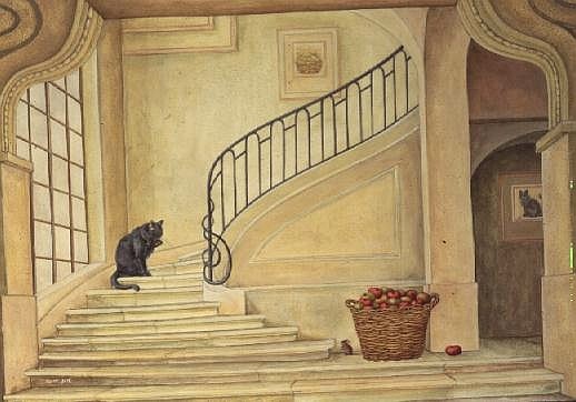 The Stair Cat, 1988  from Ditz 
