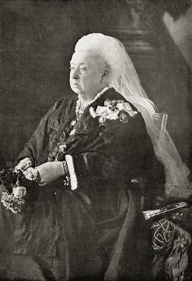 Queen Victoria (1819-1901) c.1899 (black and white photograph) from English Photographer