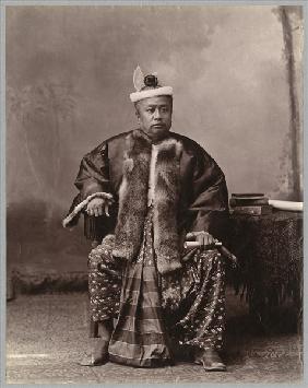 Burmese magistrate, late 19th century (albumen print) (b/w photo) 