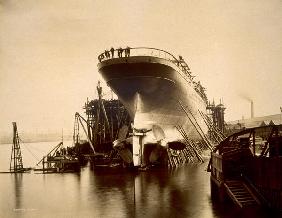 RMS Campania, 1892 (b/w photo) 