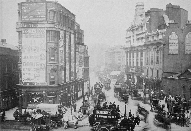 View of Tottenham Court Road, c.1885 (b/w photo)  from English Photographer