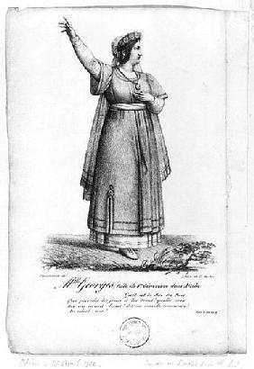 Mademoiselle George in the role of St. Genevieve from Act II, Scene 3 of ''Attila'' Pierre Corneille
