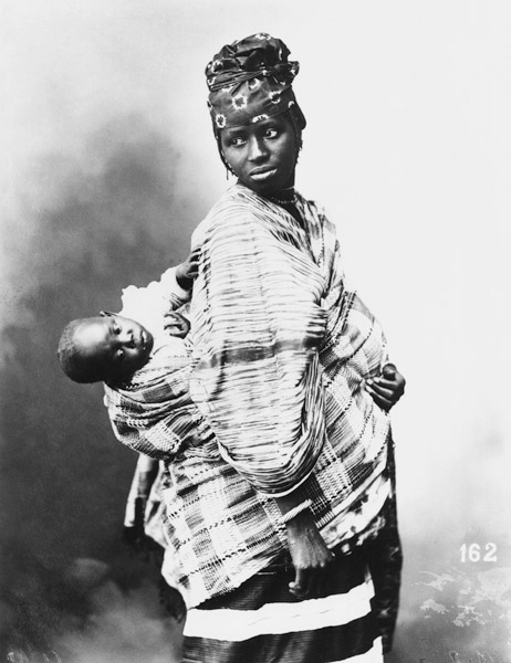 Senegalese Mother and Child, c.1900 (b/w photo)  from French Photographer