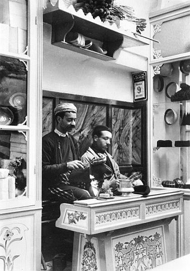 Fabrication of fez, c.1900 from French Photographer