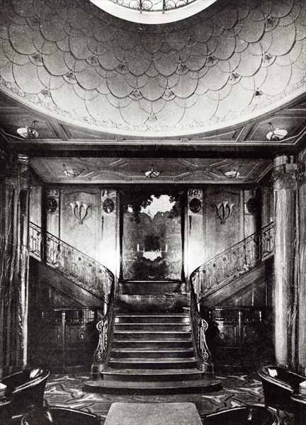 The 1st Class ''Smoking Room'' of the Ocean Liner ''Paris'', c.1925 (b/w photo)  from French Photographer
