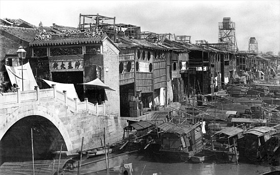 View of Canton, China, c.1900 from French Photographer