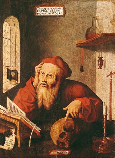 St. Jerome, after a painting Quentin Massys or Metsys (1466-1530) from Gautard de Pezenas