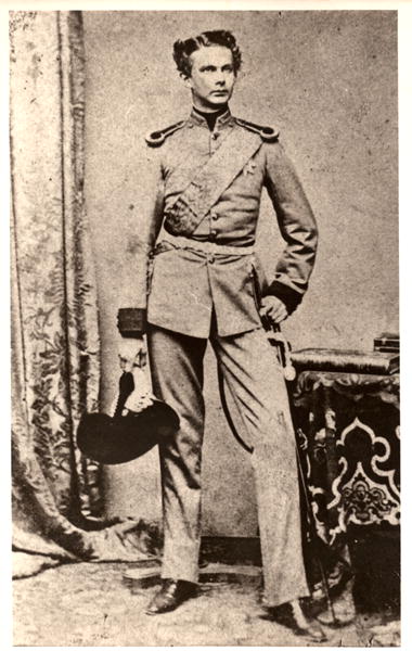 King Ludwig II (1845-86) of Bavaria, c.1870 (b/w photo)  from German Photographer
