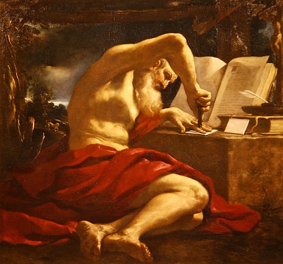 St. Jerome sealing a letter from Guercino (Giovanni Francesco Barbieri)