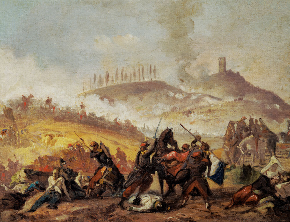 The Battle of Solferino from Italian School