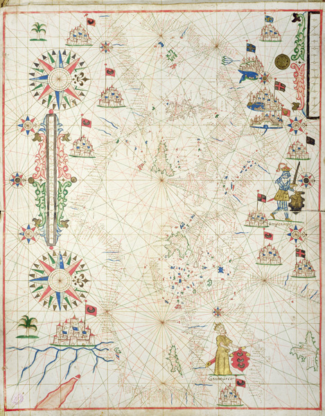The Mediterranean Basin, from a nautical atlas, 1646(see also 330937-330938) from Italian School