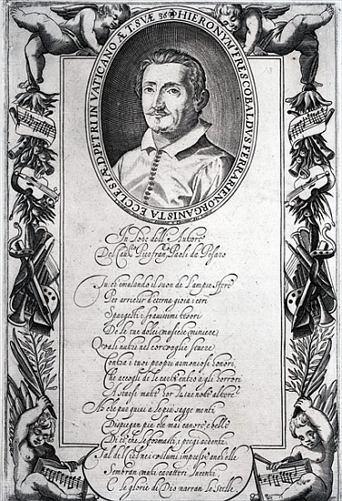 Hieronymus Frescobaldi; engraved Christian Sas from Italian School