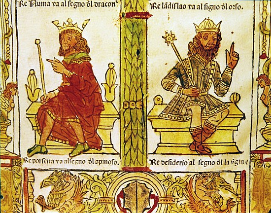 King Porsenna and King Desiderius, from ''The Book of Fate'' by Lorenzo Spirito Gualtieri from Italian School
