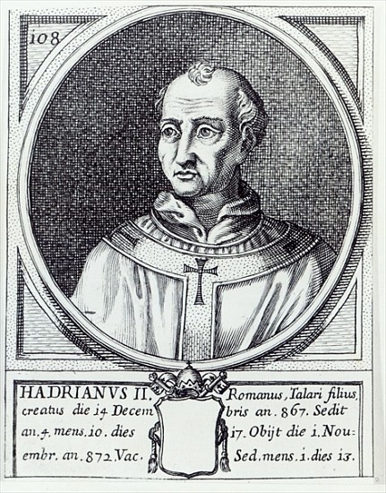 Pope Hadrian II from Italian School