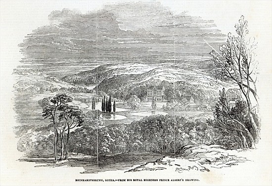 Reinhardtsbrunn, Gotha; engraved by W.J. Linton, from ''The Illustrated London News'', 30th August 1 from Saxe-Coburg