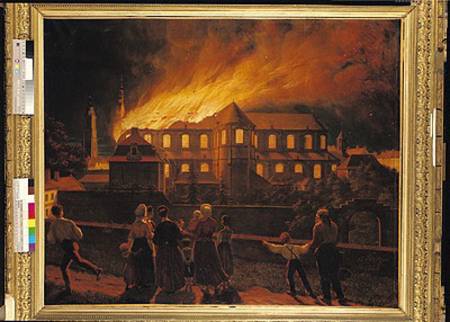 Fire at Cambrai Cathedral from Abel Berger
