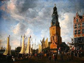 The Herring Packers' Tower, Amesterdam (oil on canvas)