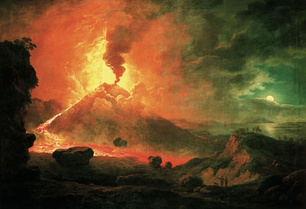 The Eruption of Vesuvius from Abraham Pether