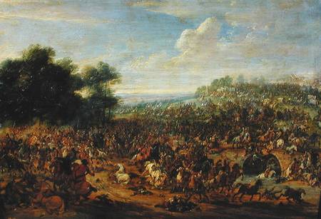 Battle near a Bridge from Adam Frans van der Meulen