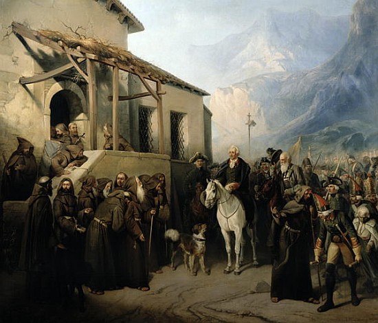 Field-marshal Alexander Suvorov on the St Gothard summit, 13th September 1799 from Adolf Jossifowitsch Charlemagne