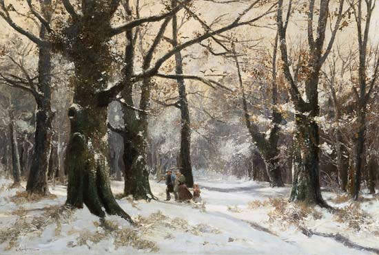 Homecoming by the winter woods. from Adolf Kaufmann