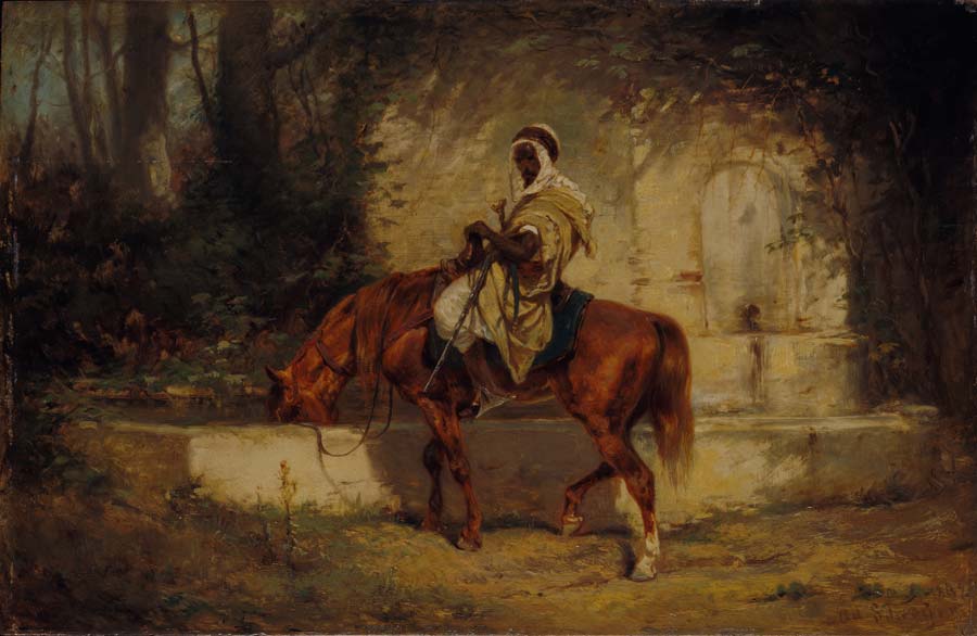 Ein Araber zu Pferde an der Tränke from Adolf Schreyer