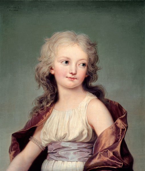 Portrait of Marie-Therese Charlotte of France (1778-1851) Duchess of Angouleme from Adolf Ulrich Wertmuller