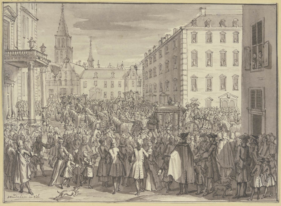 Einzug Kaisers Karl VI. zu Prag und der zwei jungen Erzherzoginnen amn 30. Juli 1723 from Adolf van der Laan