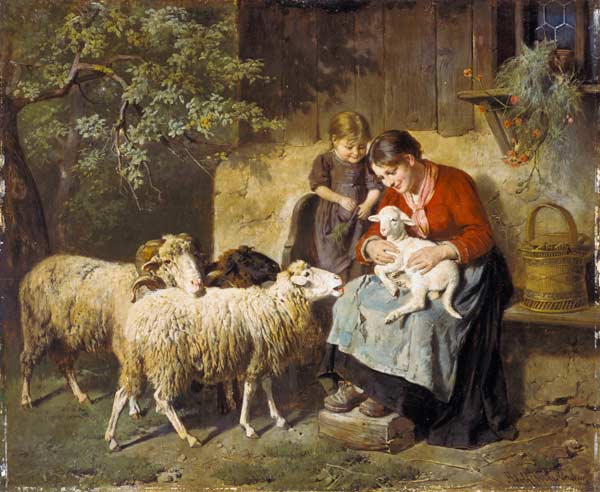 The newborn lamb. from Adolph Eberle
