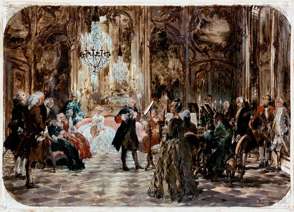 Flötenkonzert Friedrich des Großen (Studie) from Adolph Friedrich Erdmann von Menzel