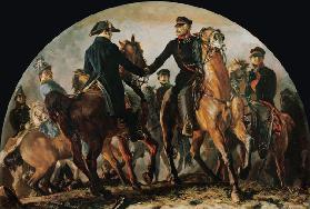 Blüchers meeting with Wellington after the battle V . bark Alliance (Waterloo)