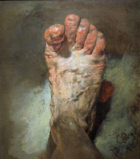 A.v.Menzel, Der Fuß des Künstlers
