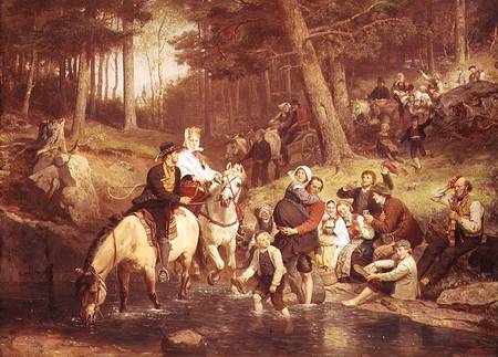 The water crossing from Adolph Tidemand