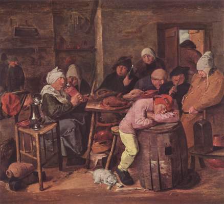 The battle feast from Adriaen Brouwer