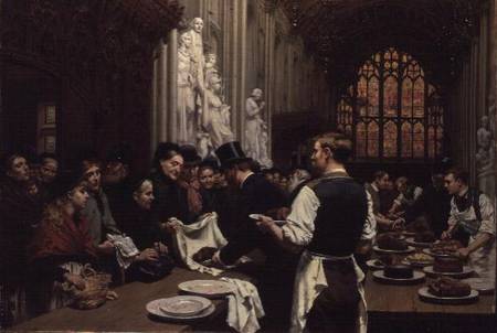 Distributing Left-overs to the Poor after the Lord Mayor's Banquet at the Guildhall from Adrien Emmanuel Marie