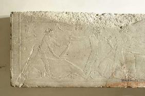 Relief aus dem Totentempel des Königs Sahure (linker Teil)