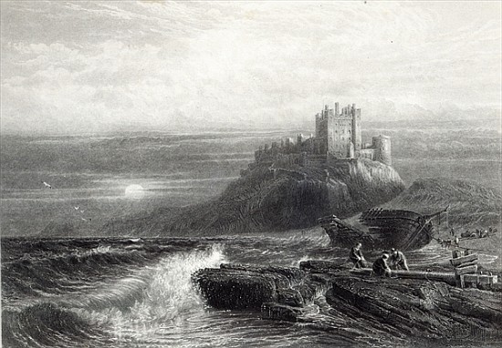 Bamborough Castle; engraved by S. Bradshaw, printed Cassell & Company LtdFoster from (after) Myles Birket