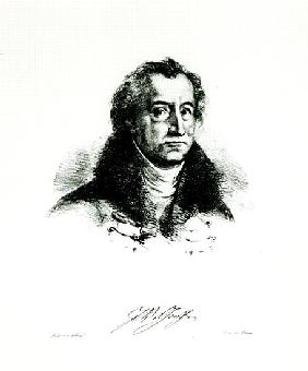 Johann Wolfgang Goethe (1749-1831) ; engraved by Delacroix