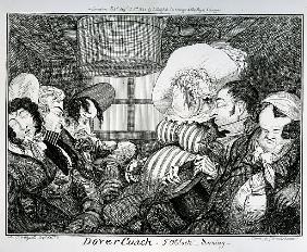 Dover Coach, 5 o''clock morning, etched by George Cruikshank