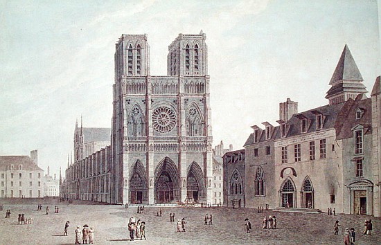 The Square in Front of Notre-Dame at the Time of the Consulat, 1799-1804 from (after) Angelo Garbizza