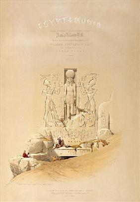 The Entrance to the Great Temple of Aboo Simble, Nubia, titlepage of Volume I of ''Egypt and Nubia''