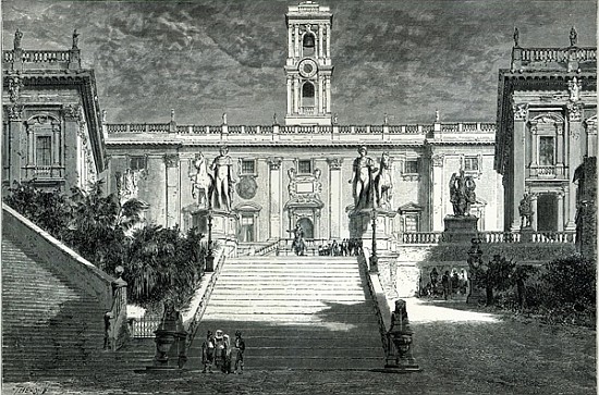 Facade of the Senatorial Palace, Rome from (after) Emile Theodore Therond
