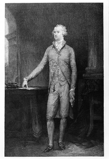 Alexander Hamilton, after the painting of 1792 from (after) John Trumbull