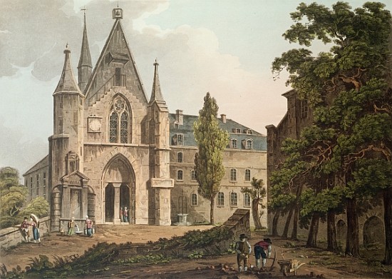 The College de Navarre in Paris; engraved by I. Hill from (after) John Claude Nattes